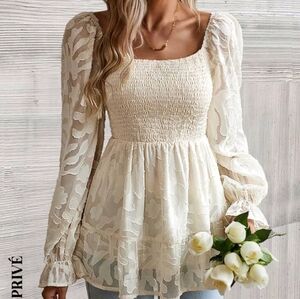 Women's cream blouse